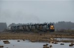 CSXT 1712 Leads M427 at the Scarborough Marsh